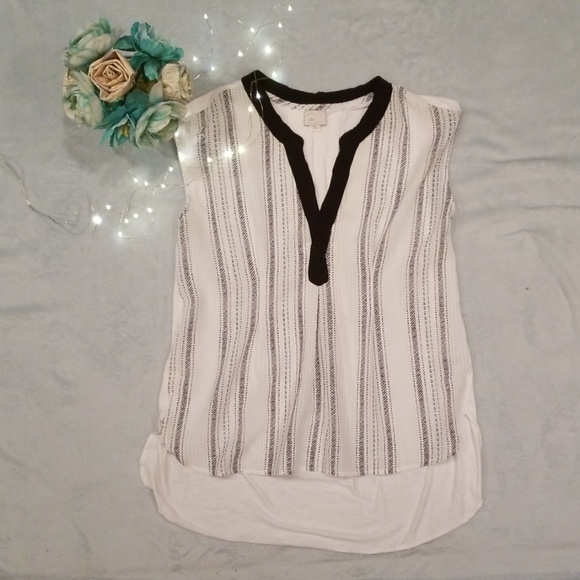 Anthropologie Postmark High Low Striped Top - Picture 1 of 3
